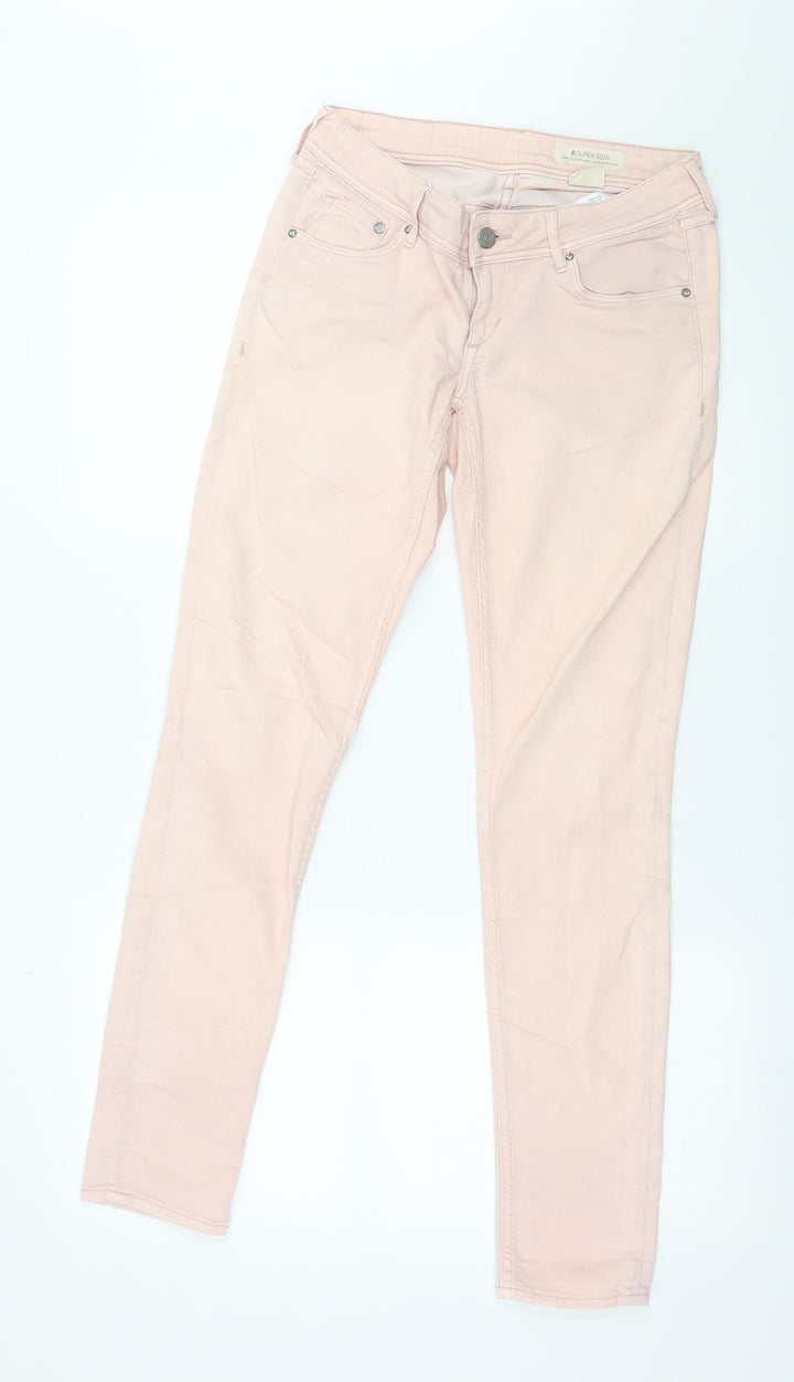 H&M Womens Pink Denim Skinny Jeans Size 27 in L30 in