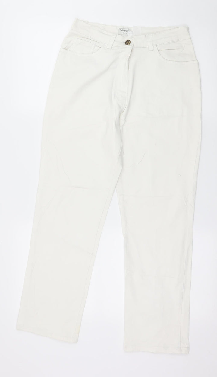 C&A Womens White Denim Straight Jeans Size 28 in L27 in