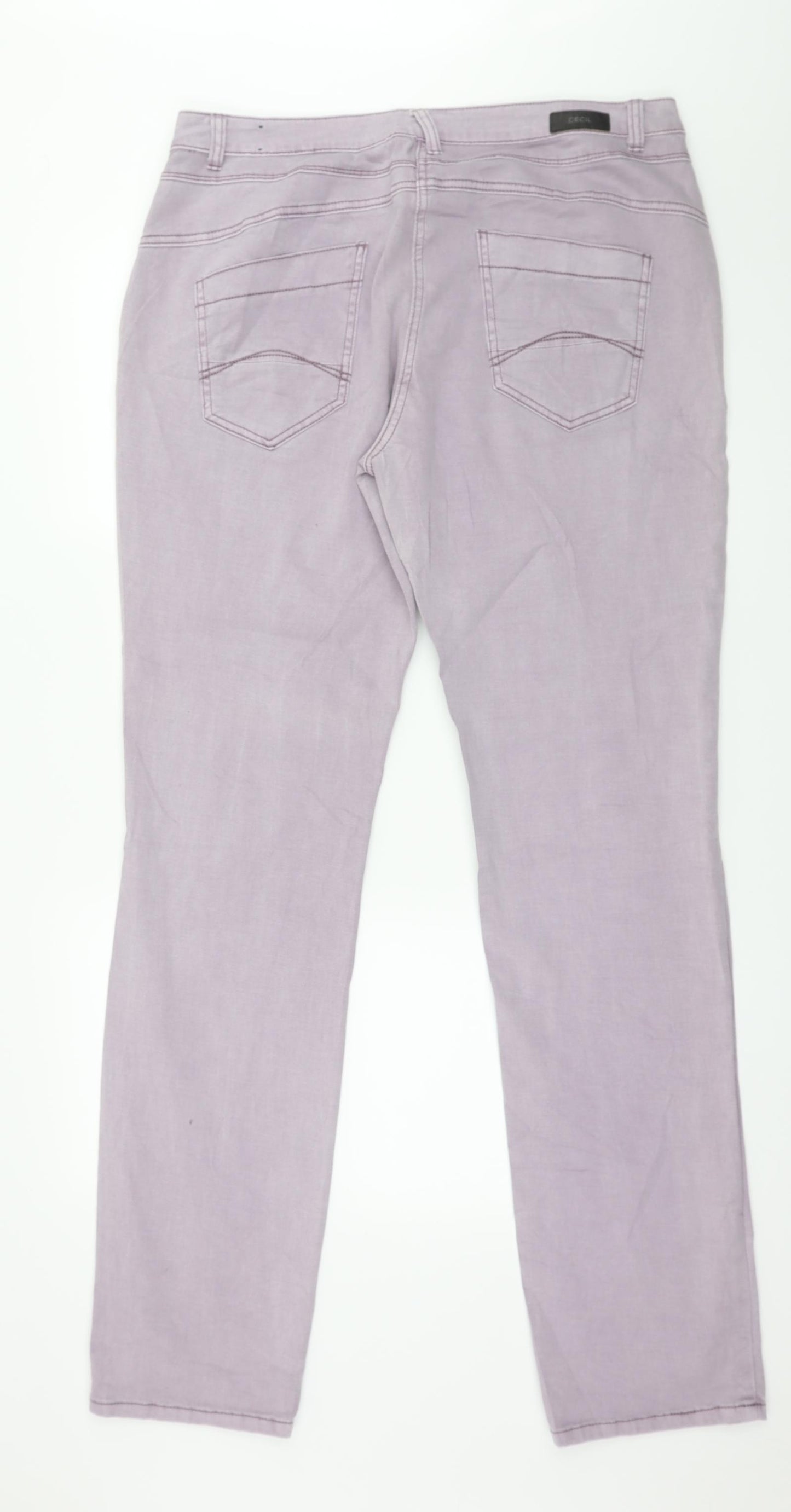 Cecil Womens Purple  Denim Straight Jeans Size 34 in L35 in