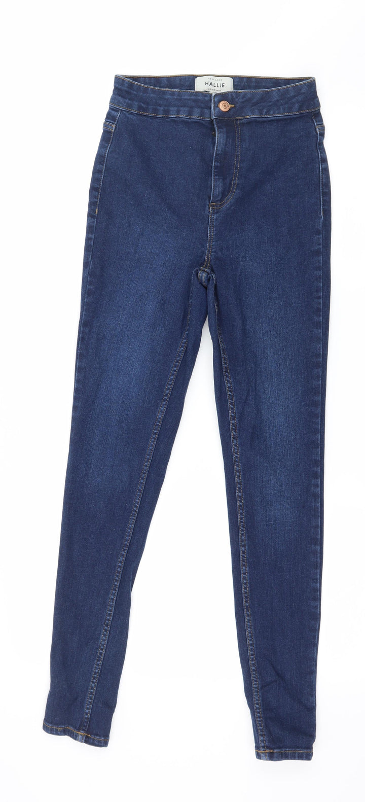 New Look Womens Blue Denim Skinny Jeans Size 8 L28 in
