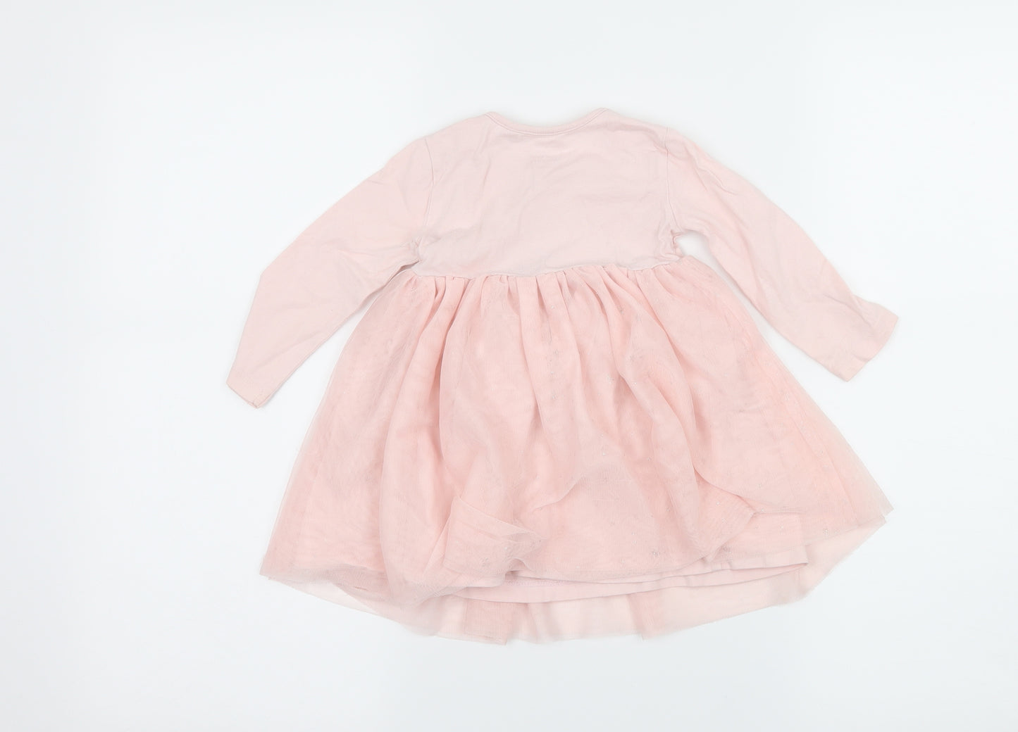 Blue Zoo Girls Pink Geometric Jersey T-Shirt Dress  Size 6-9 Months  - Rabbit