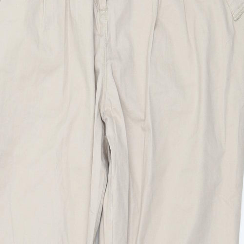 Dorothy Perkins Womens Ivory   Chino Trousers Size 16 L29 in