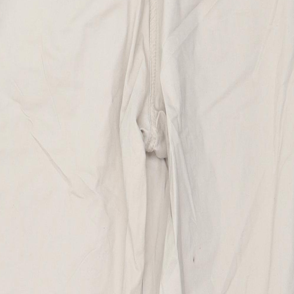 Dorothy Perkins Womens Ivory   Chino Trousers Size 16 L29 in