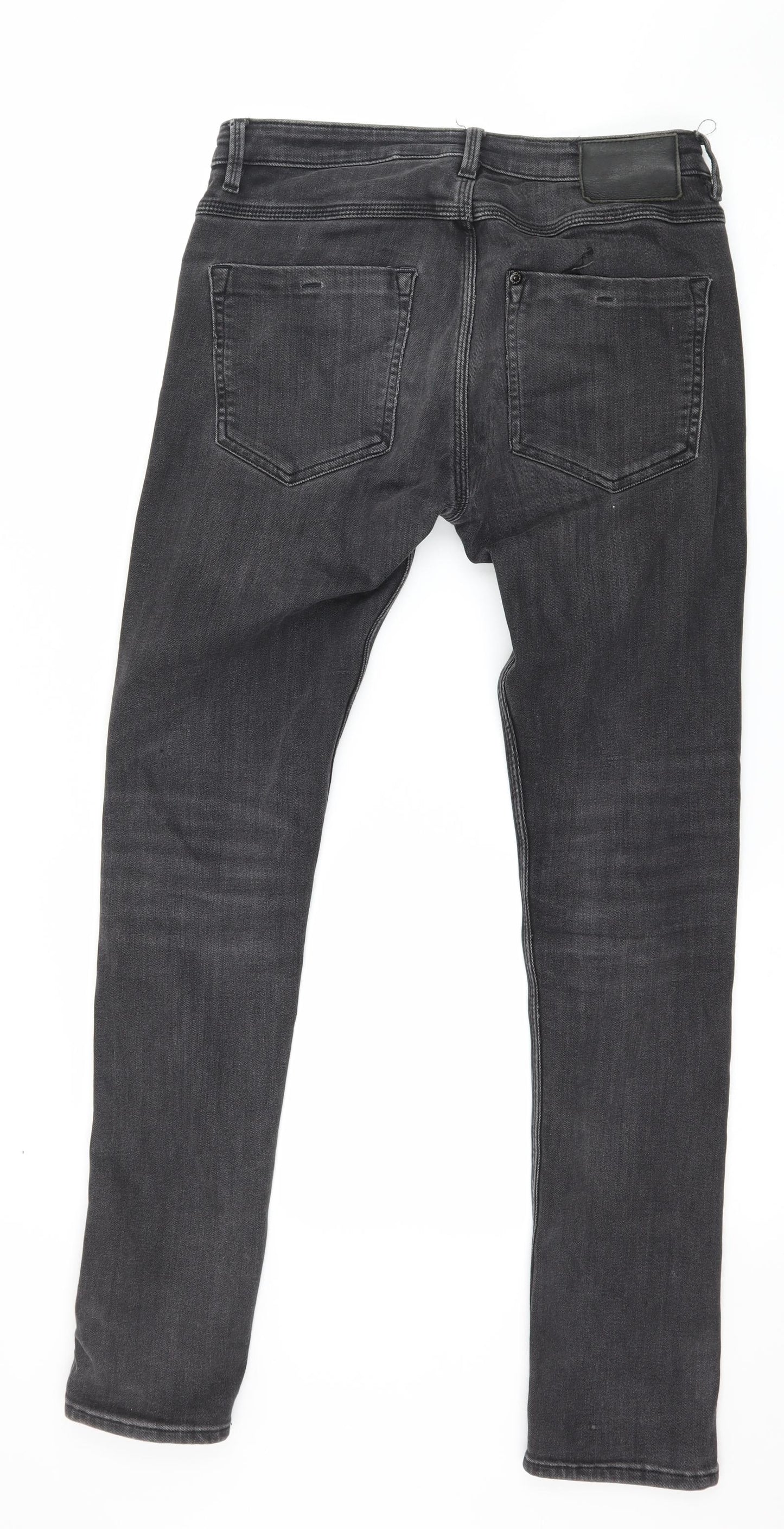 H&M Mens Grey  Denim Straight Jeans Size 33 in L29 in