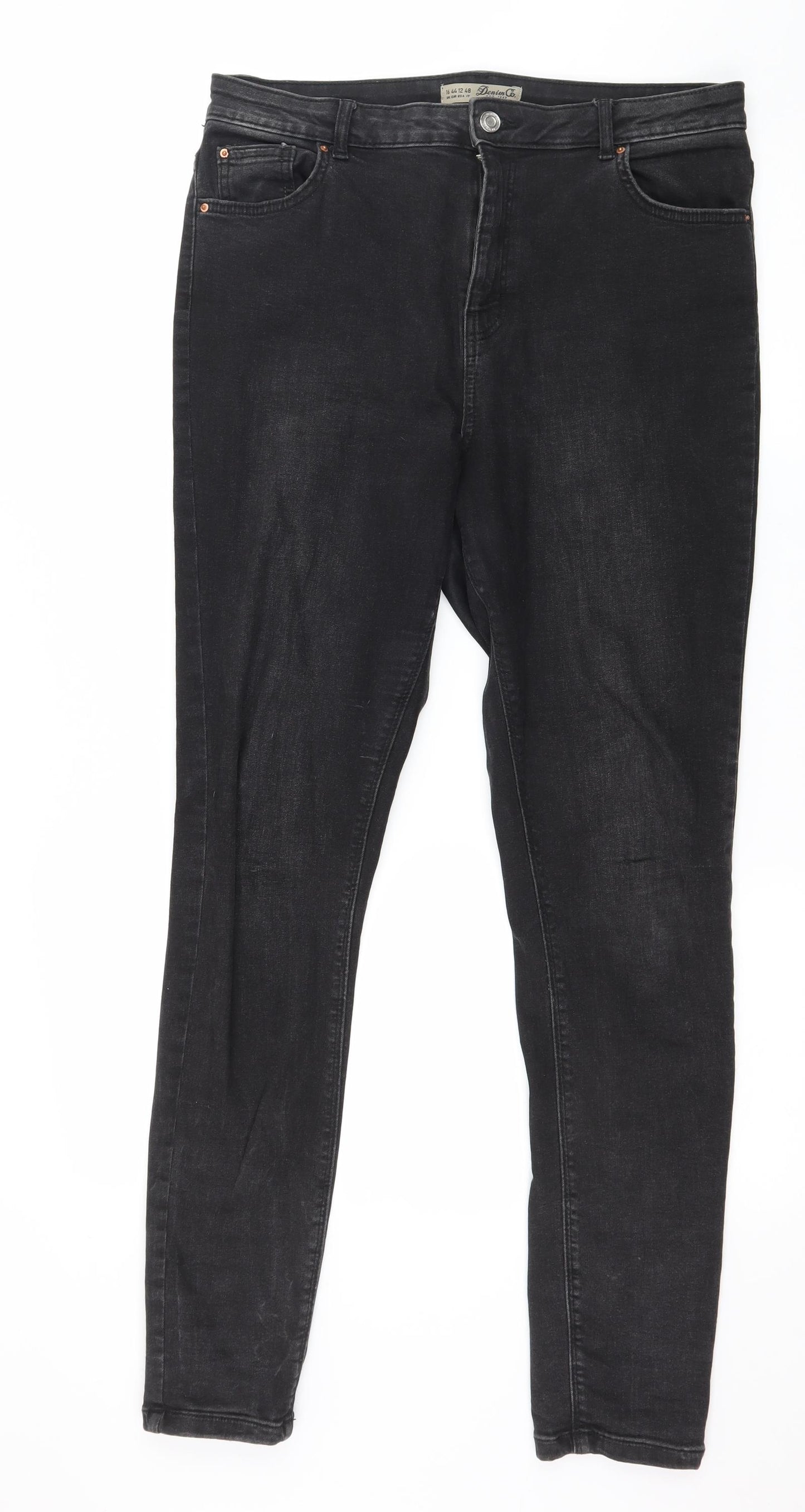 Denim & Co. Mens Black  Denim Skinny Jeans Size 16 L30 in