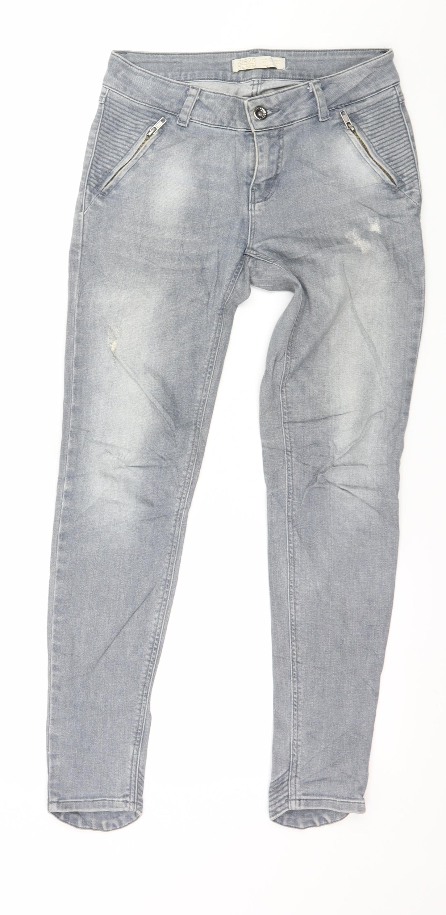 Zara Womens Grey  Denim Skinny Jeans Size 6 L29 in