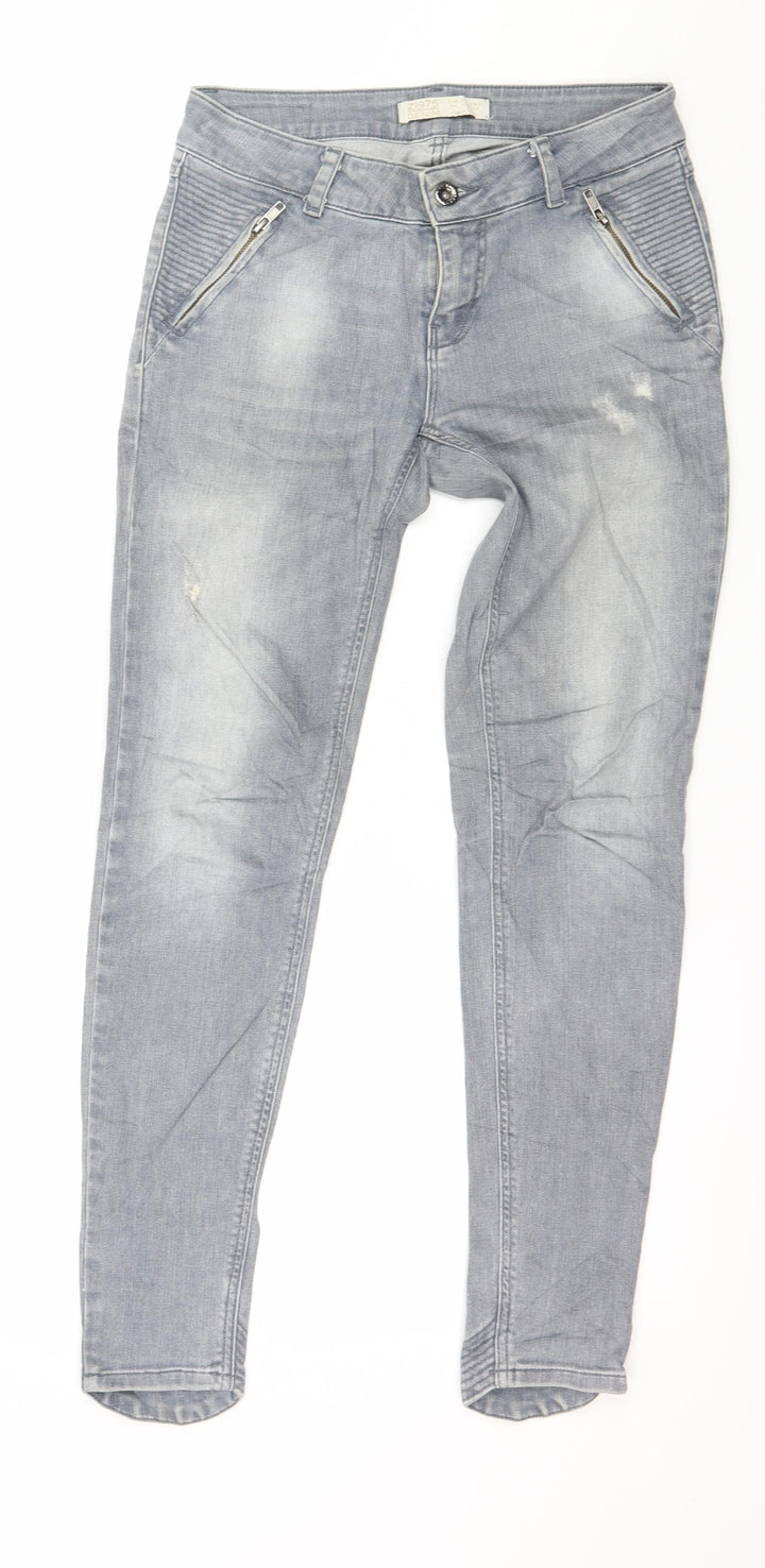 Zara Womens Grey  Denim Skinny Jeans Size 6 L29 in