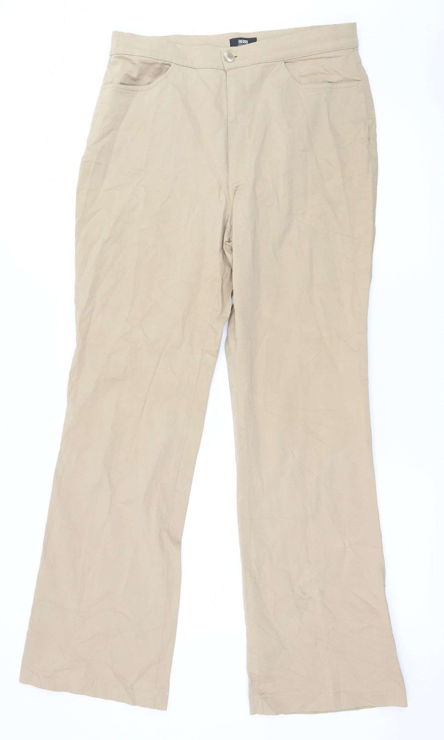 Berri Sport Couture Womens Beige   Trousers  Size 12 L31 in