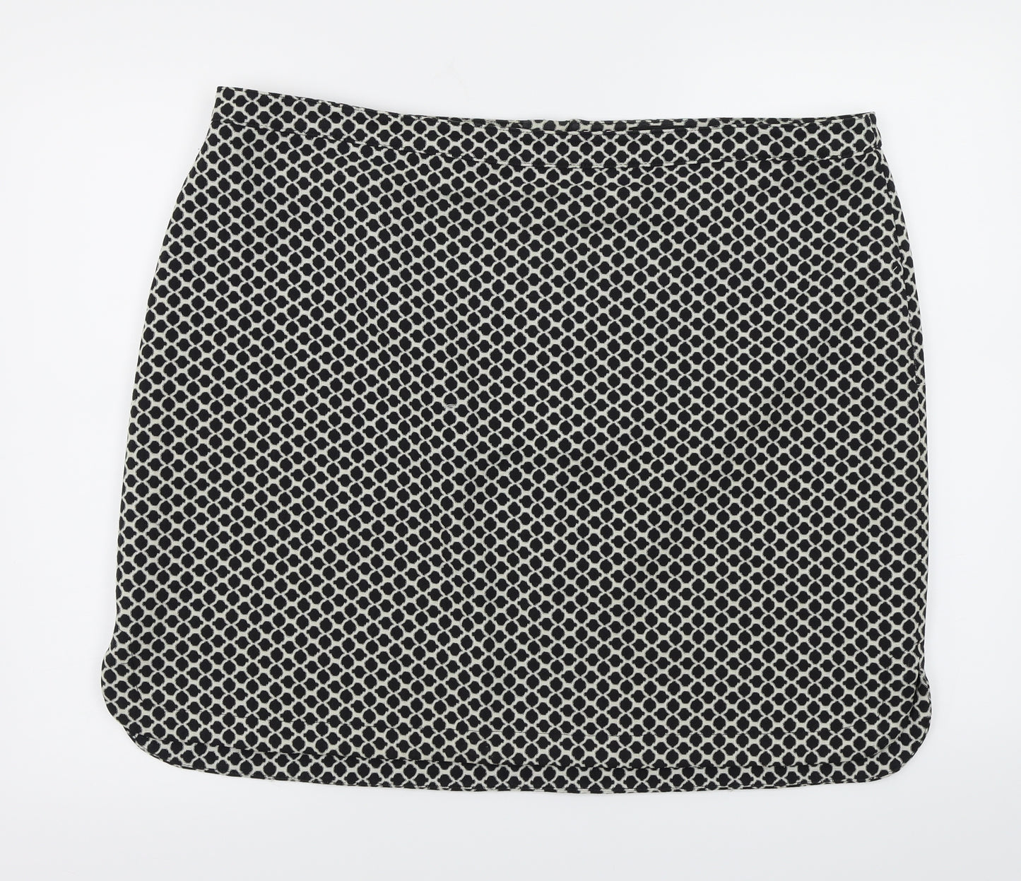 Papaya Womens Black Herringbone  A-Line Skirt Size 20