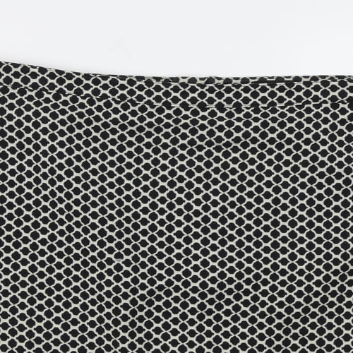 Papaya Womens Black Herringbone  A-Line Skirt Size 20