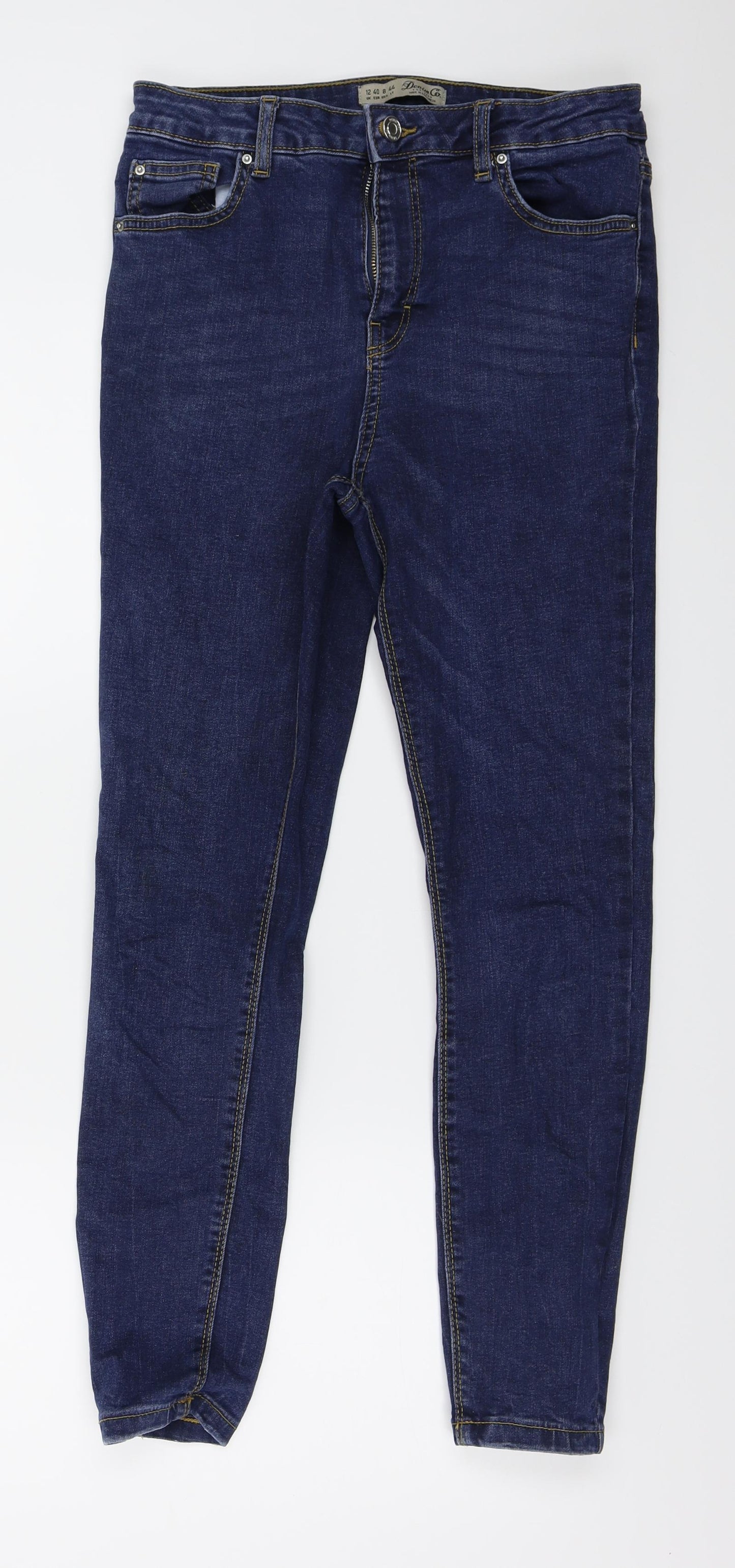 Denim & Co. Womens Blue   Skinny Jeans Size 12 L25 in