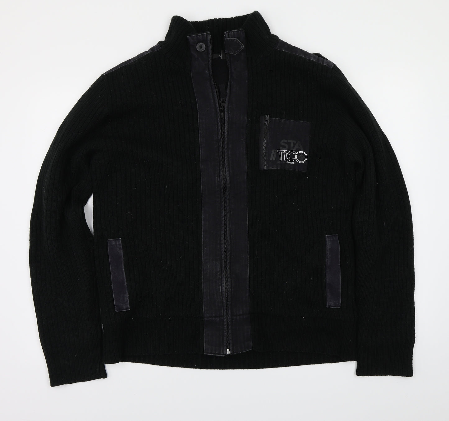 George  Mens Black   Full Zip Jumper Size L