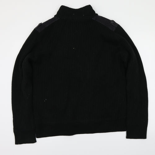George  Mens Black   Full Zip Jumper Size L