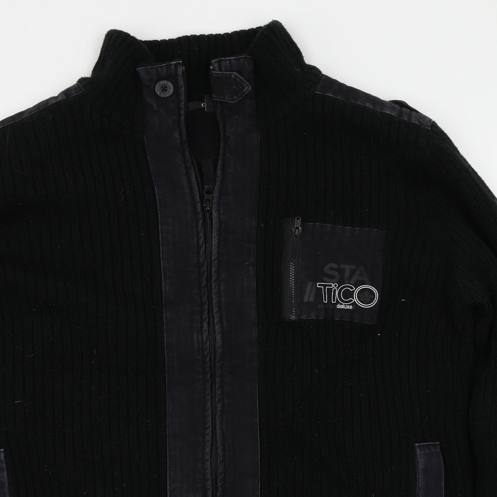 George  Mens Black   Full Zip Jumper Size L