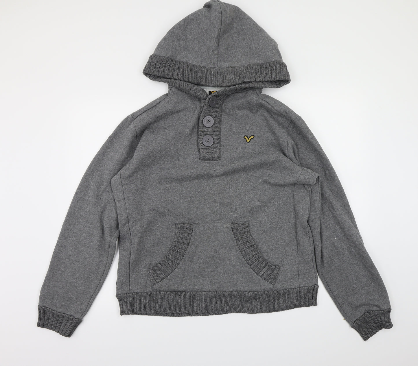 Voi Jeans  Mens Grey   Henley Jumper Size L