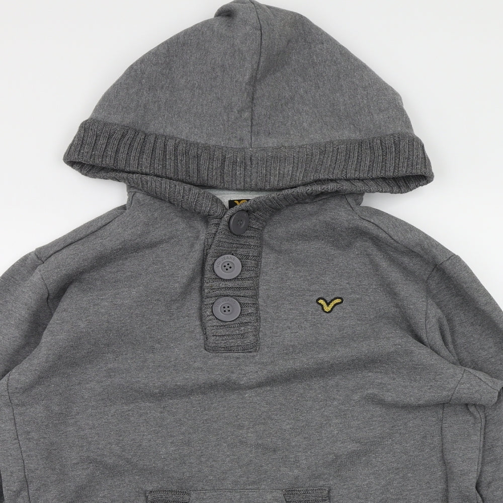 Voi Jeans  Mens Grey   Henley Jumper Size L
