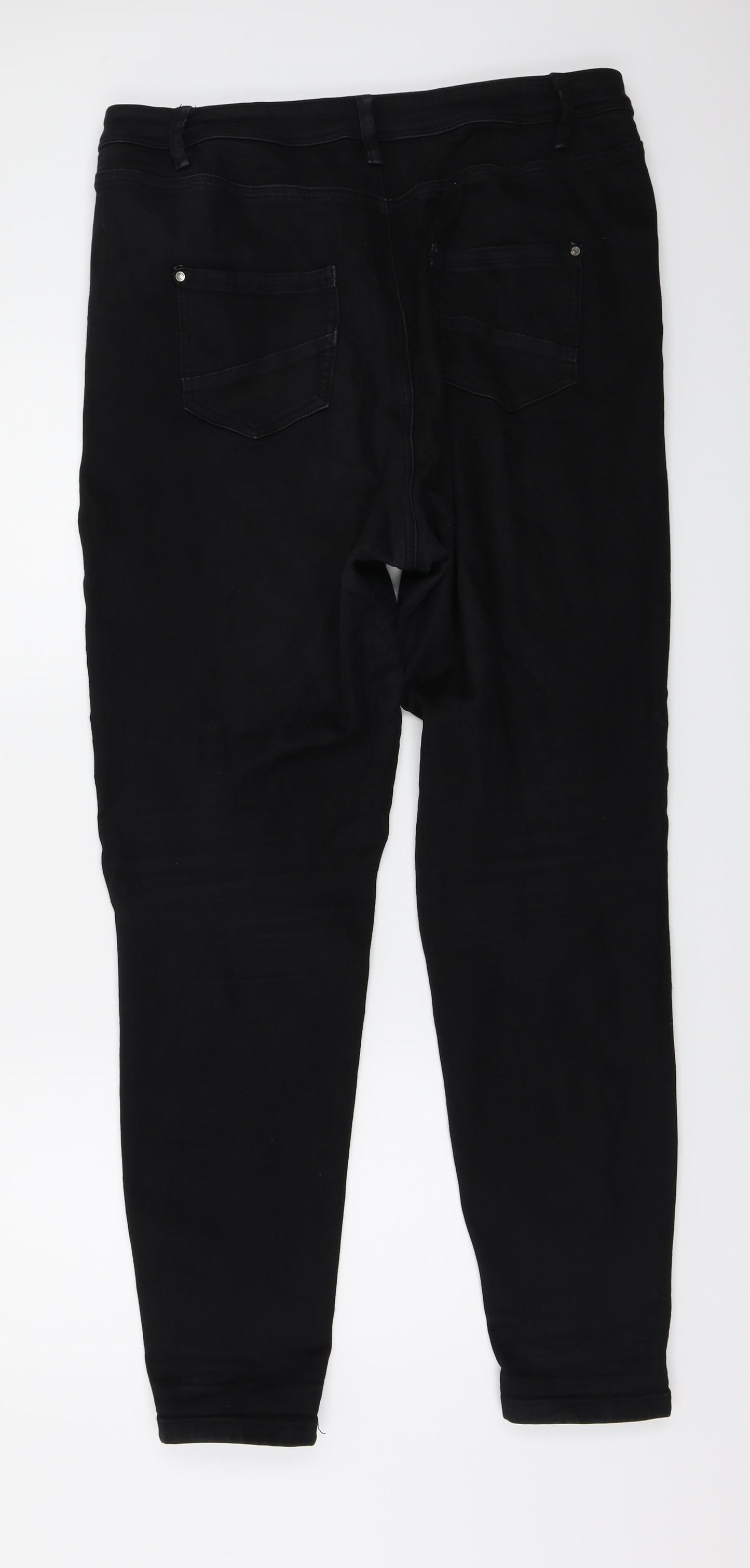 Rebel Womens Black   Skinny Jeans Size 16 L28 in