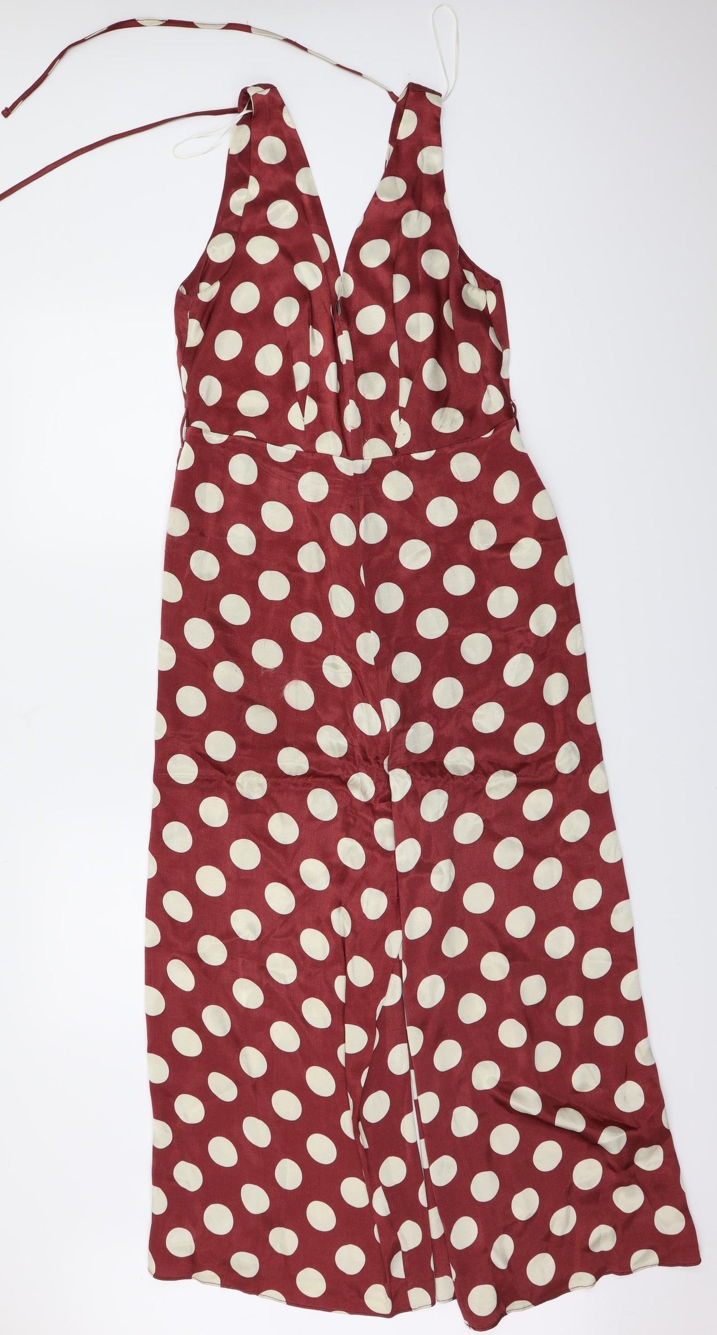 Miss Selfridge  Womens Red Polka Dot  Jumpsuit One-Piece Size 12