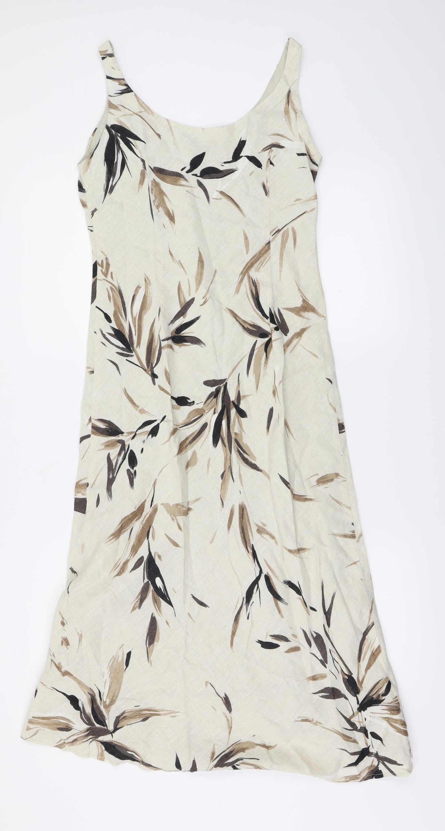 MINUET  Womens Beige Floral  A-Line  Size 8