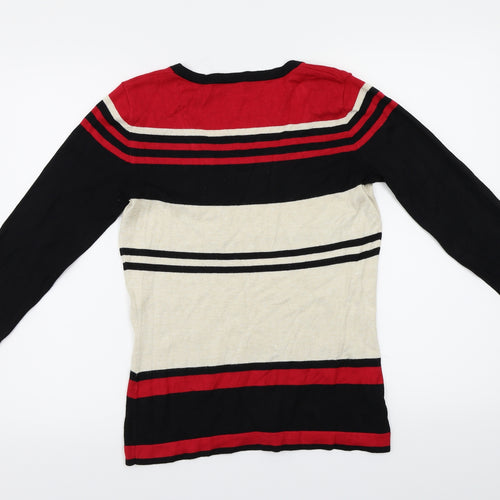 Planet Womens Beige Striped  Pullover Jumper Size XS