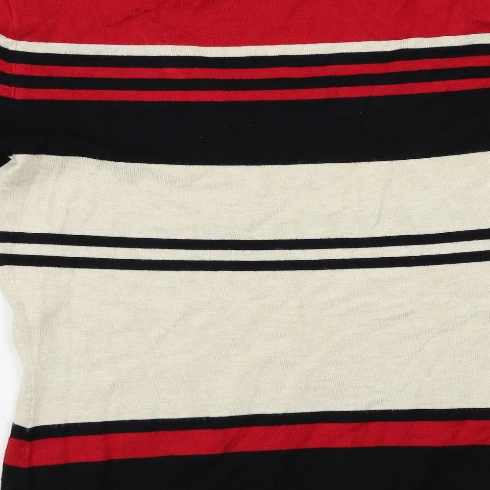 Planet Womens Beige Striped  Pullover Jumper Size XS