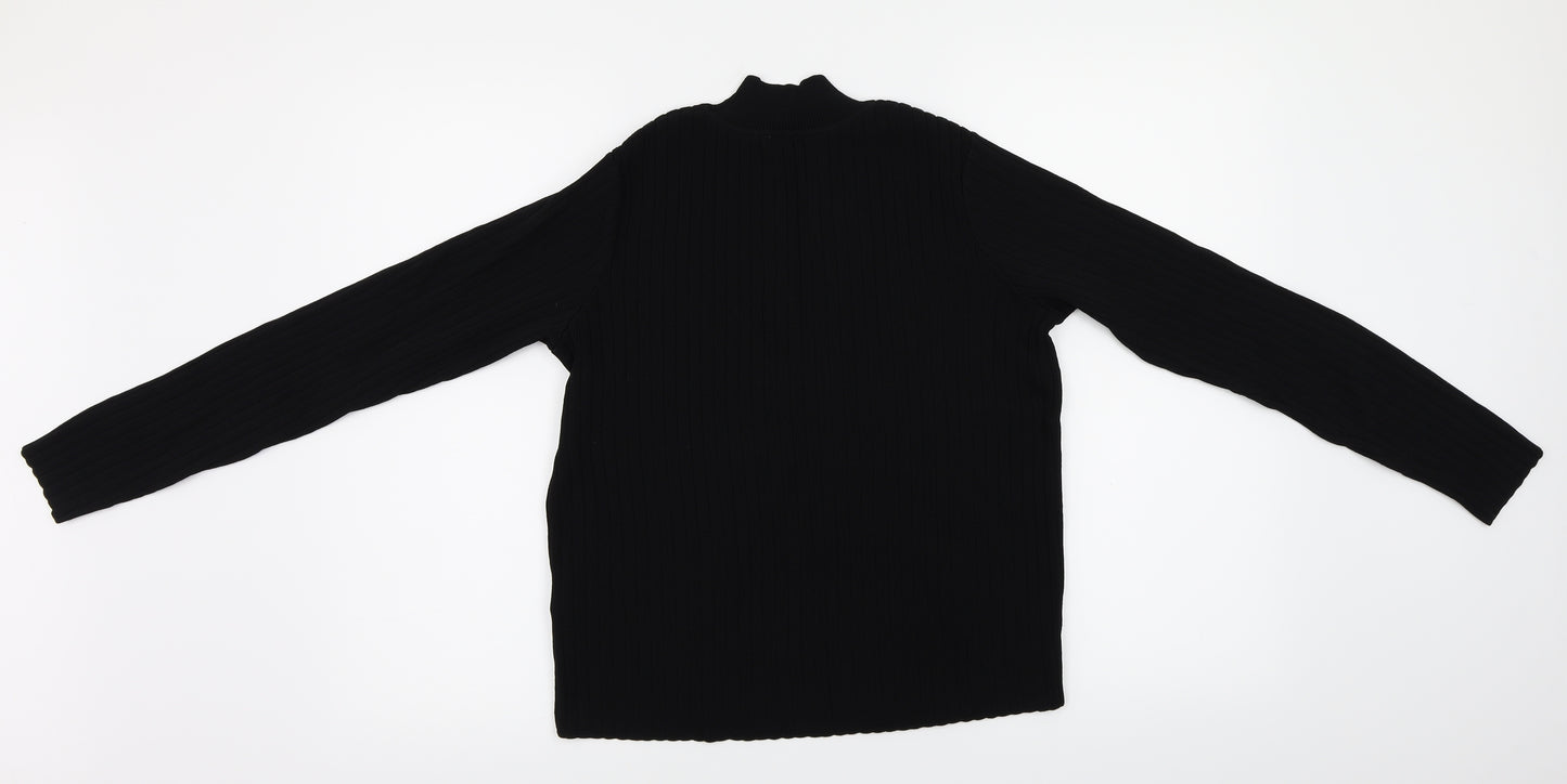 Warehouse  Womens Black   Pullover Jumper Size 12
