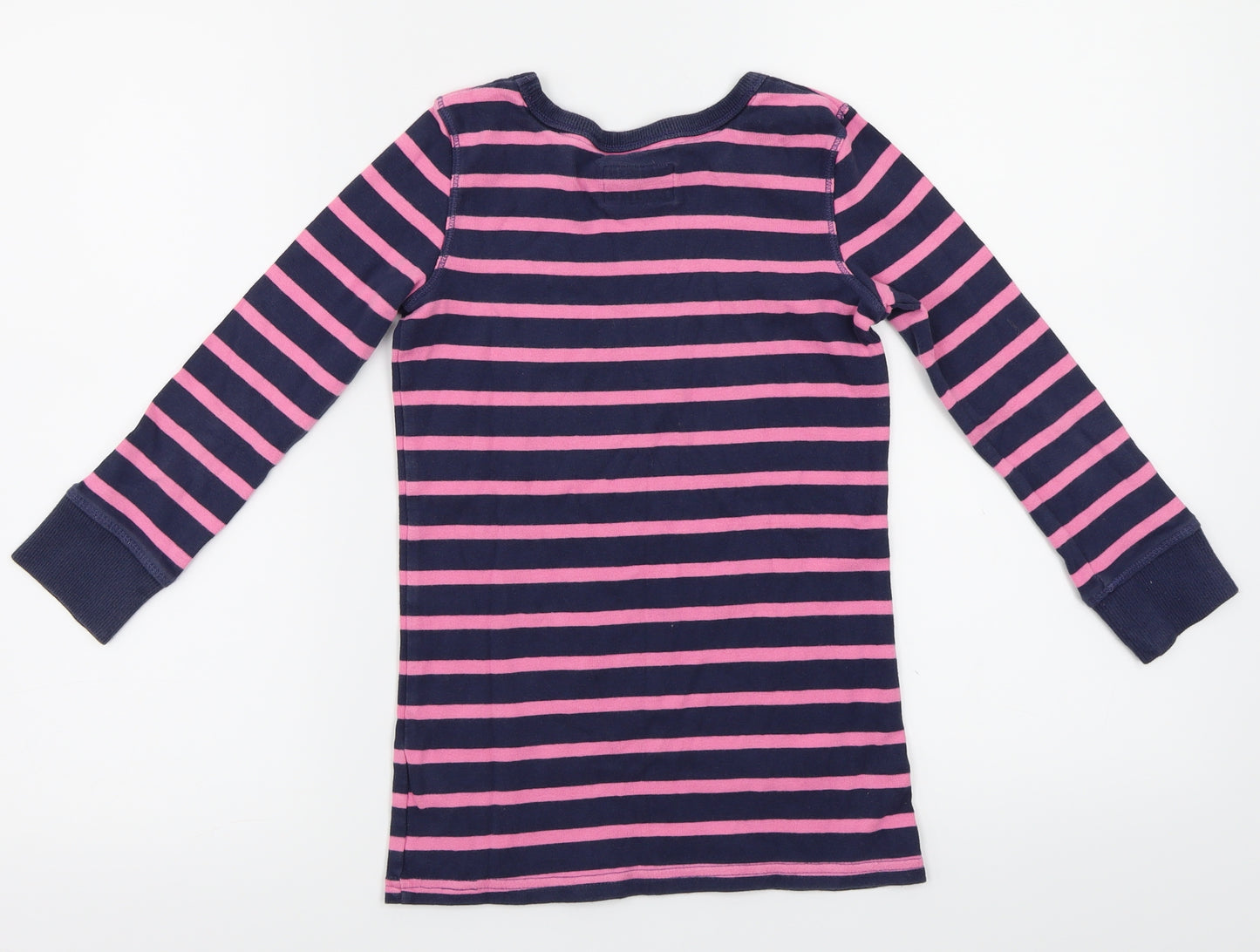 NEXT  Girls Purple Striped  Basic T-Shirt Size 6 Years