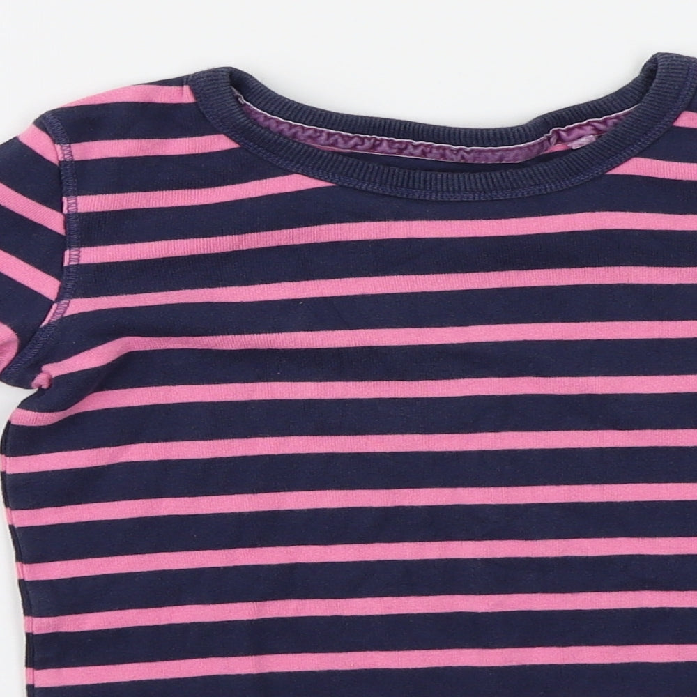 NEXT  Girls Purple Striped  Basic T-Shirt Size 6 Years