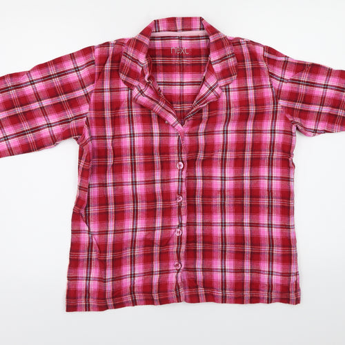 NEXT  Womens Pink Check  Basic Button-Up Size M
