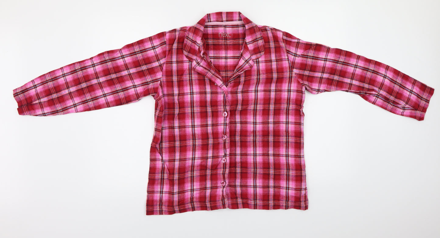 NEXT  Womens Pink Check  Basic Button-Up Size M