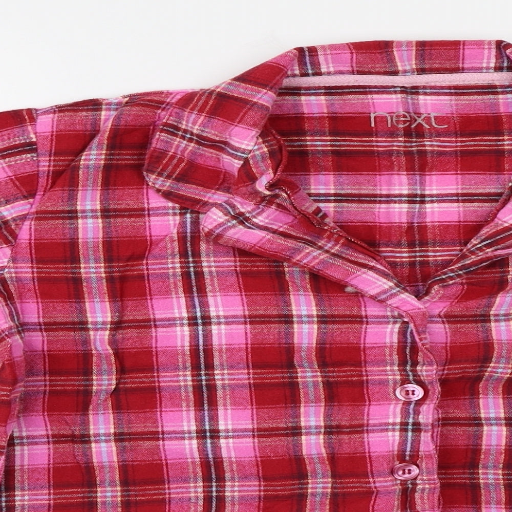 NEXT  Womens Pink Check  Basic Button-Up Size M
