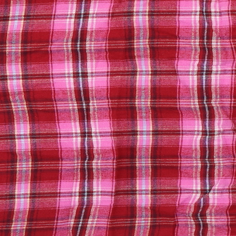 NEXT  Womens Pink Check  Basic Button-Up Size M