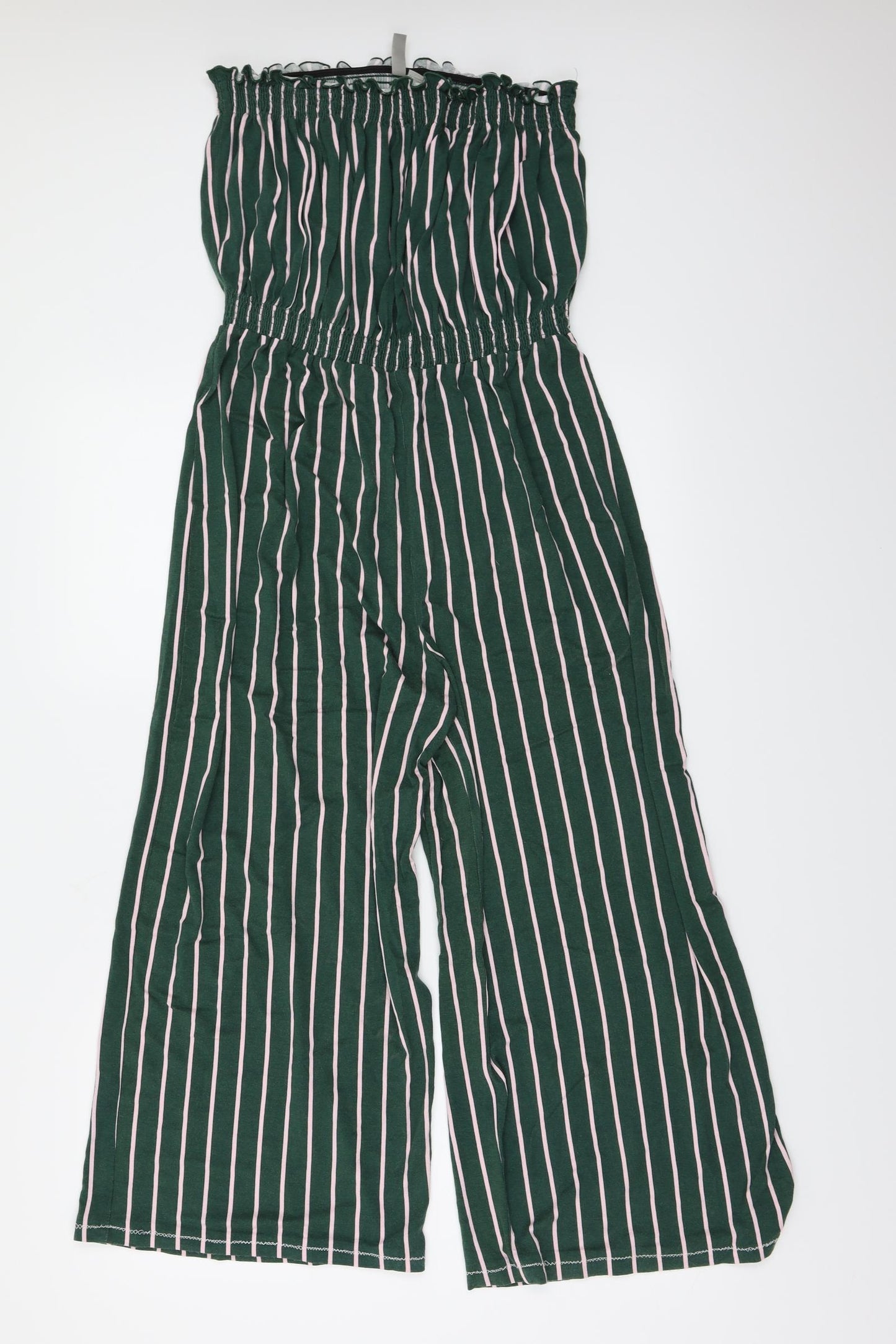 ASOS  Womens Green Striped  Jumpsuit One-Piece Size 12