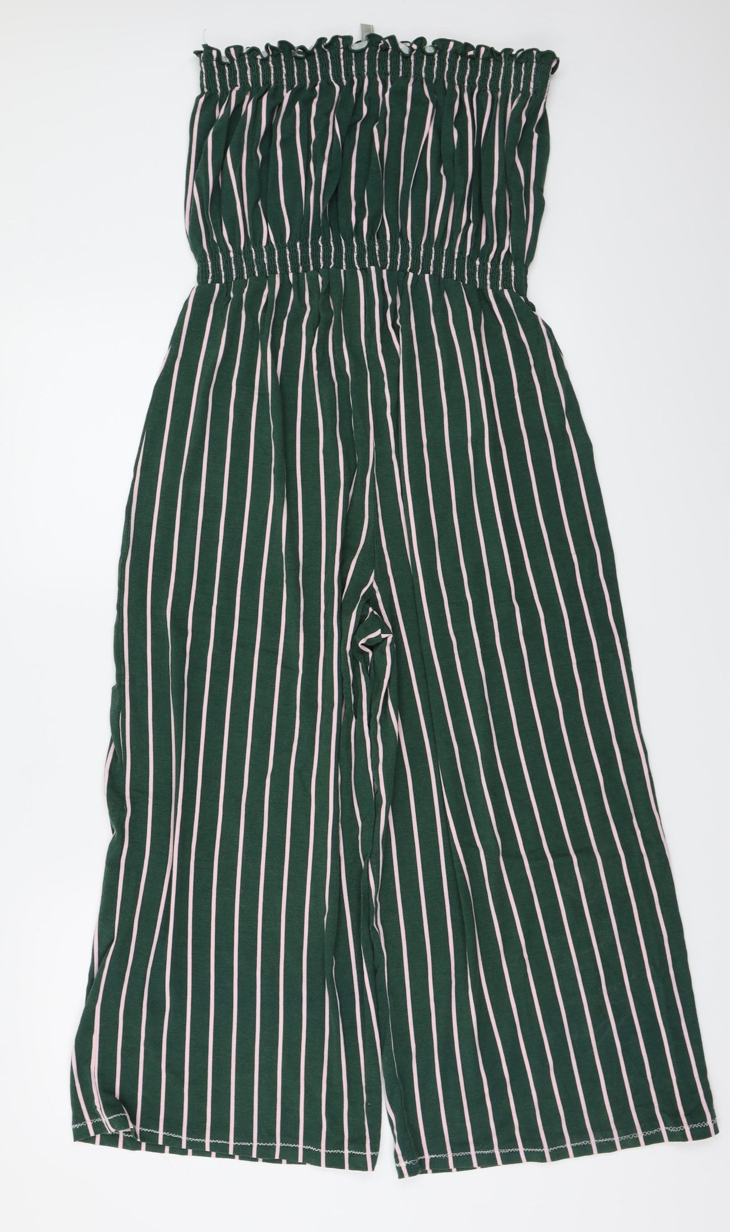 ASOS  Womens Green Striped  Jumpsuit One-Piece Size 12