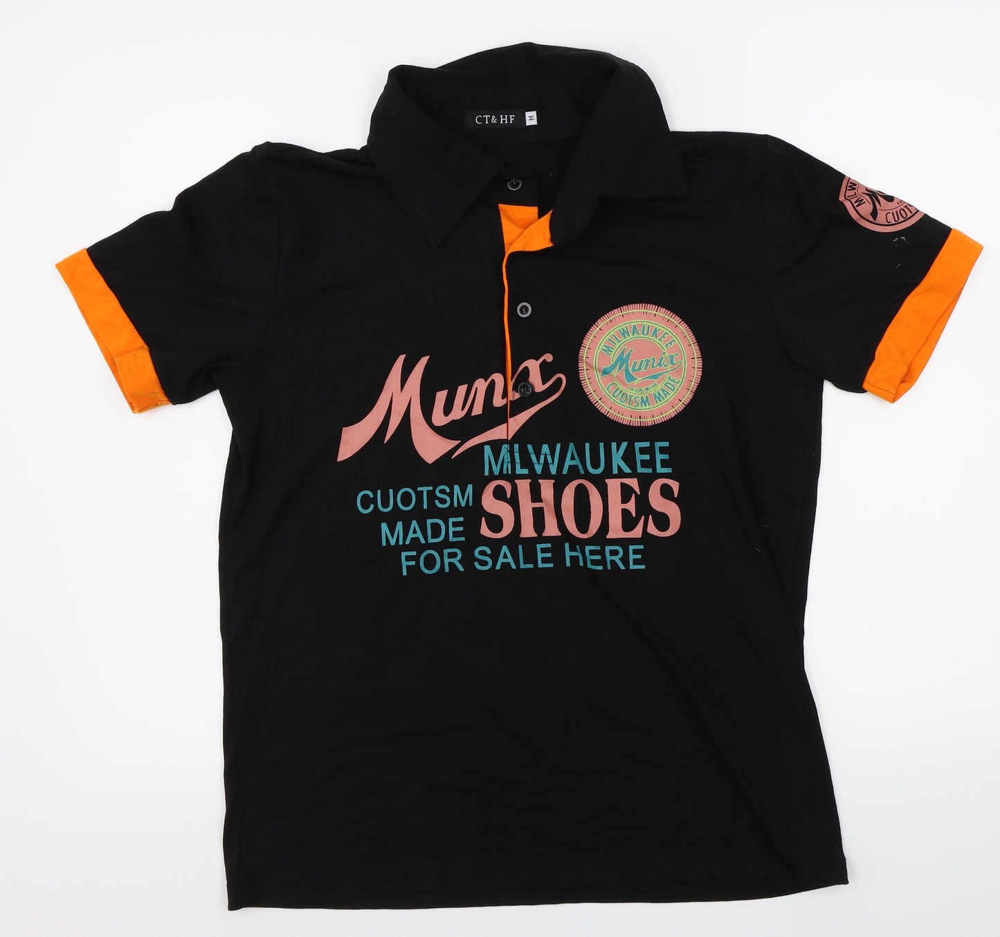 ct&hf Mens Black    Polo Size M