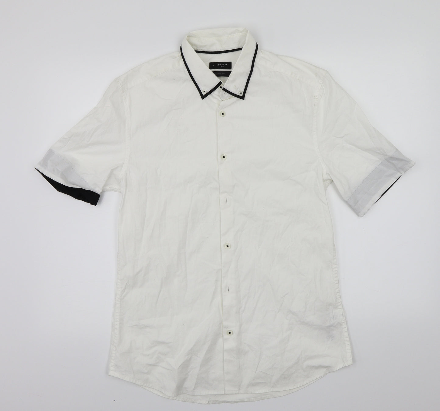New Look Mens White    Dress Shirt Size M