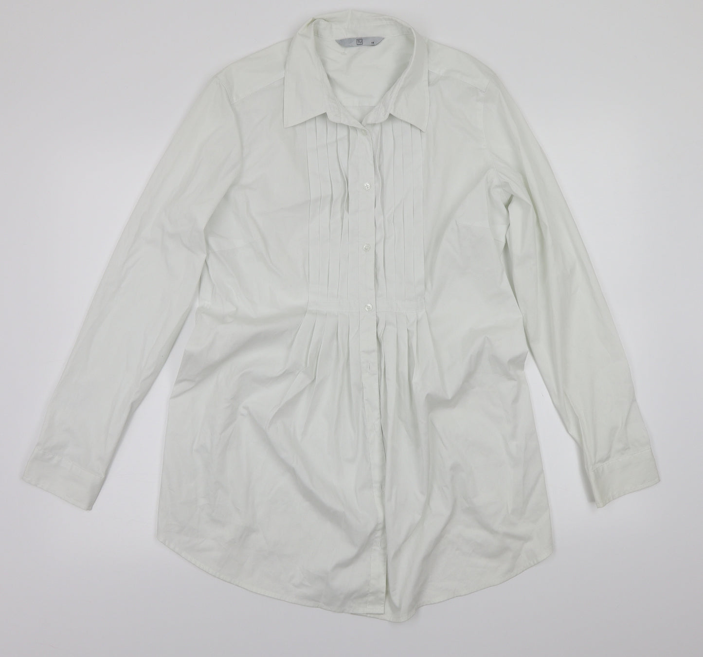 TU Womens White   Basic Blouse Size 14