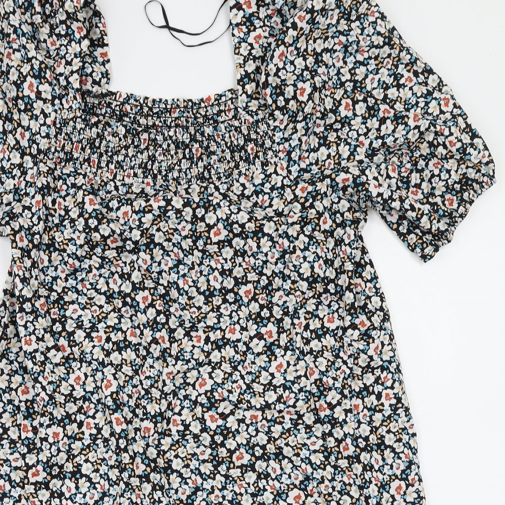 Papaya  Womens Black Floral  A-Line  Size 12