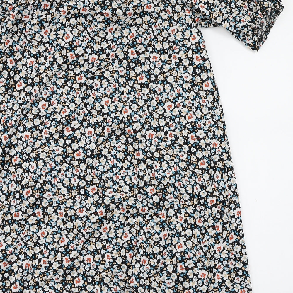 Papaya  Womens Black Floral  A-Line  Size 12