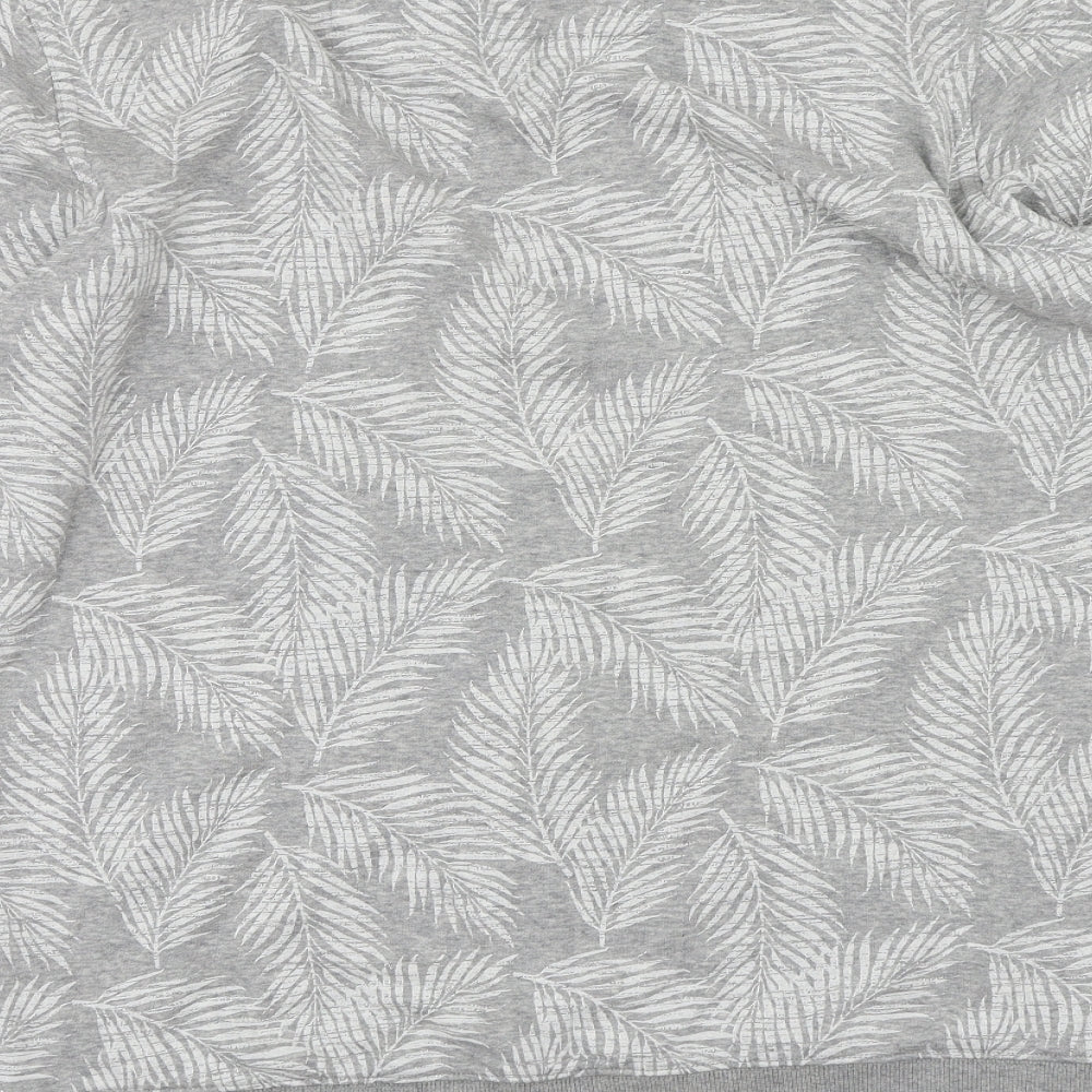 F&F  Womens Grey Floral  Pullover Jumper Size L