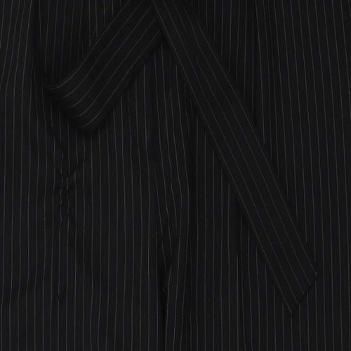 Peacocks  Womens Black Striped  Trousers  Size 16 L26 in