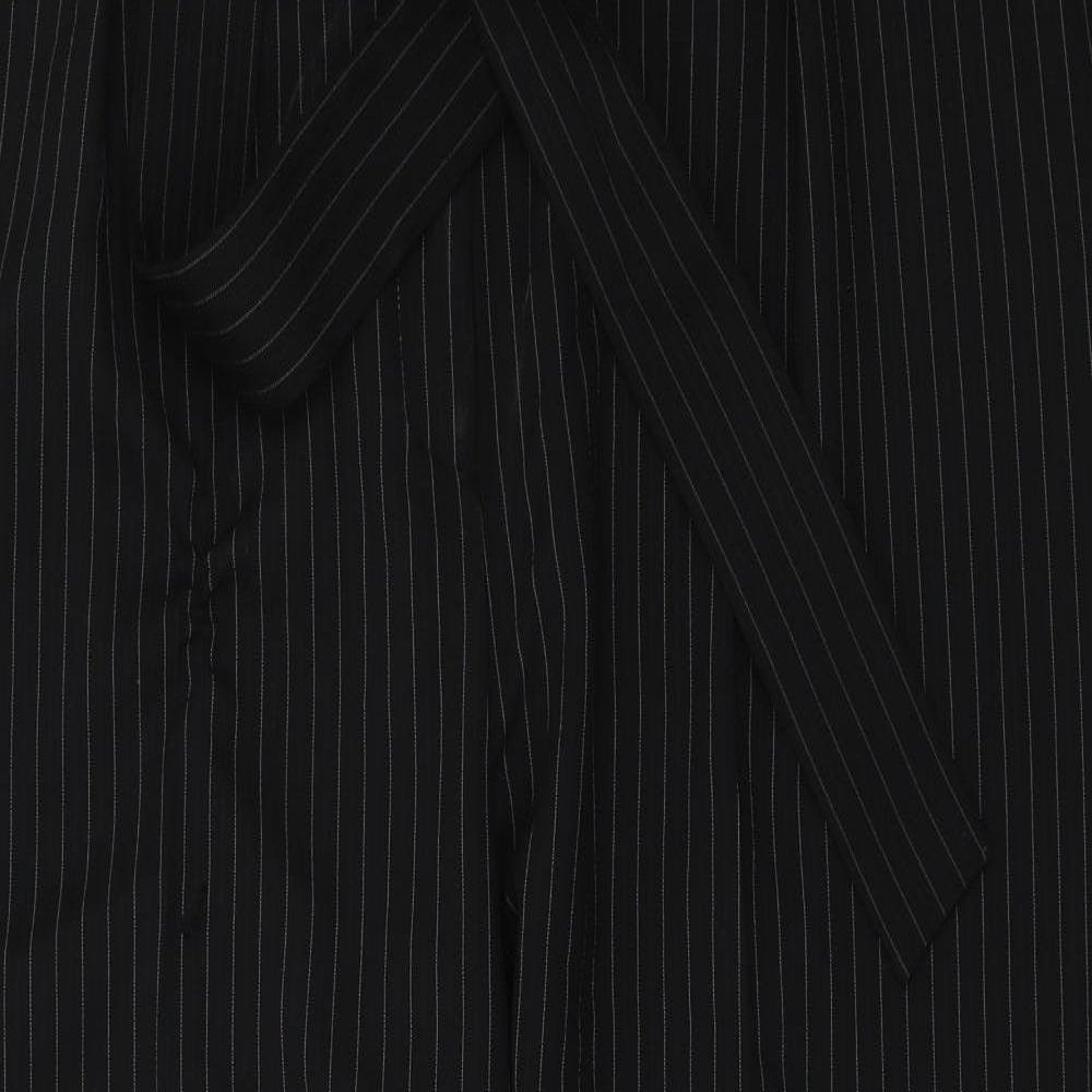Peacocks  Womens Black Striped  Trousers  Size 16 L26 in