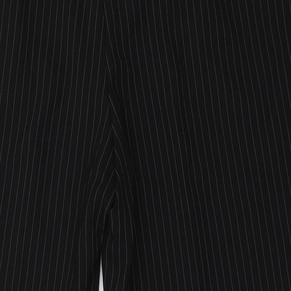 Peacocks  Womens Black Striped  Trousers  Size 16 L26 in