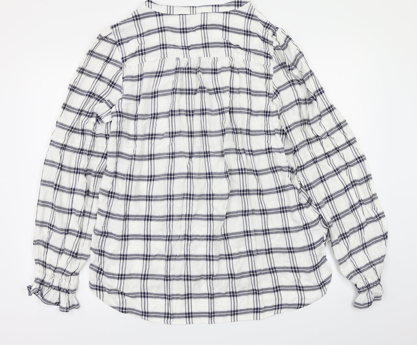 NEXT  Womens White Check  Basic Blouse Size 18