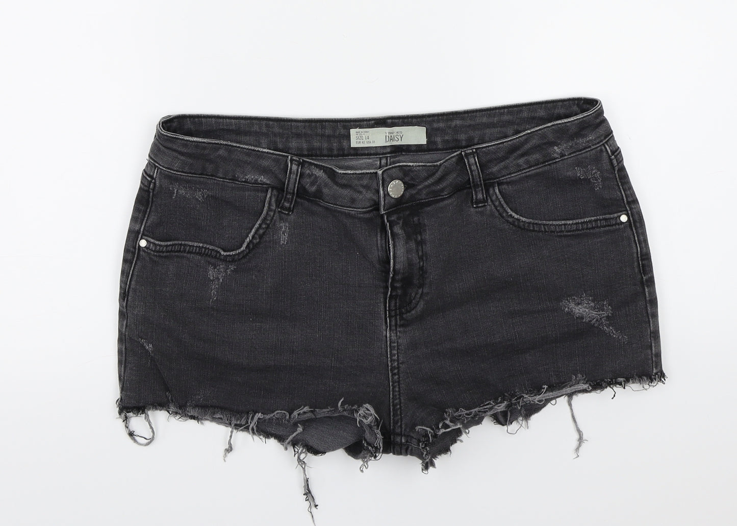 Topshop  Womens Grey   Cut-Off Shorts Size 14