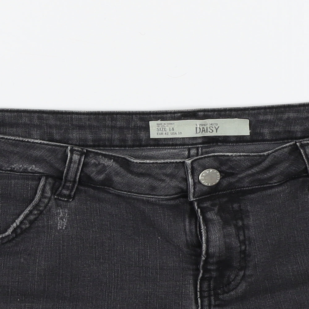 Topshop  Womens Grey   Cut-Off Shorts Size 14