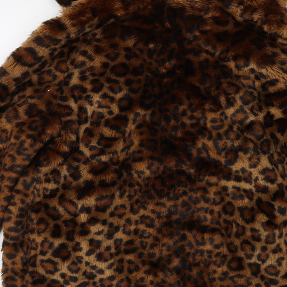 ASOS  Womens Brown Animal Print  Jacket Coat Size L