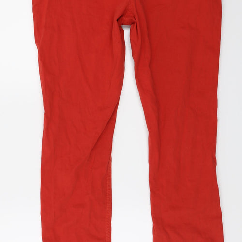 Chino  Womens Red   Trousers  Size 12 L26 in