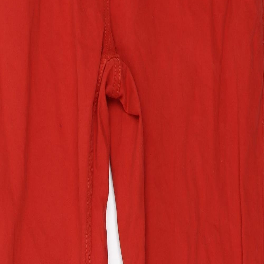 Chino  Womens Red   Trousers  Size 12 L26 in