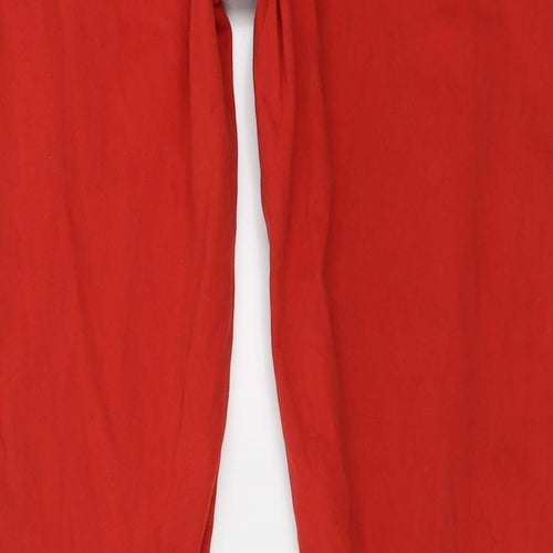 Chino  Womens Red   Trousers  Size 12 L26 in